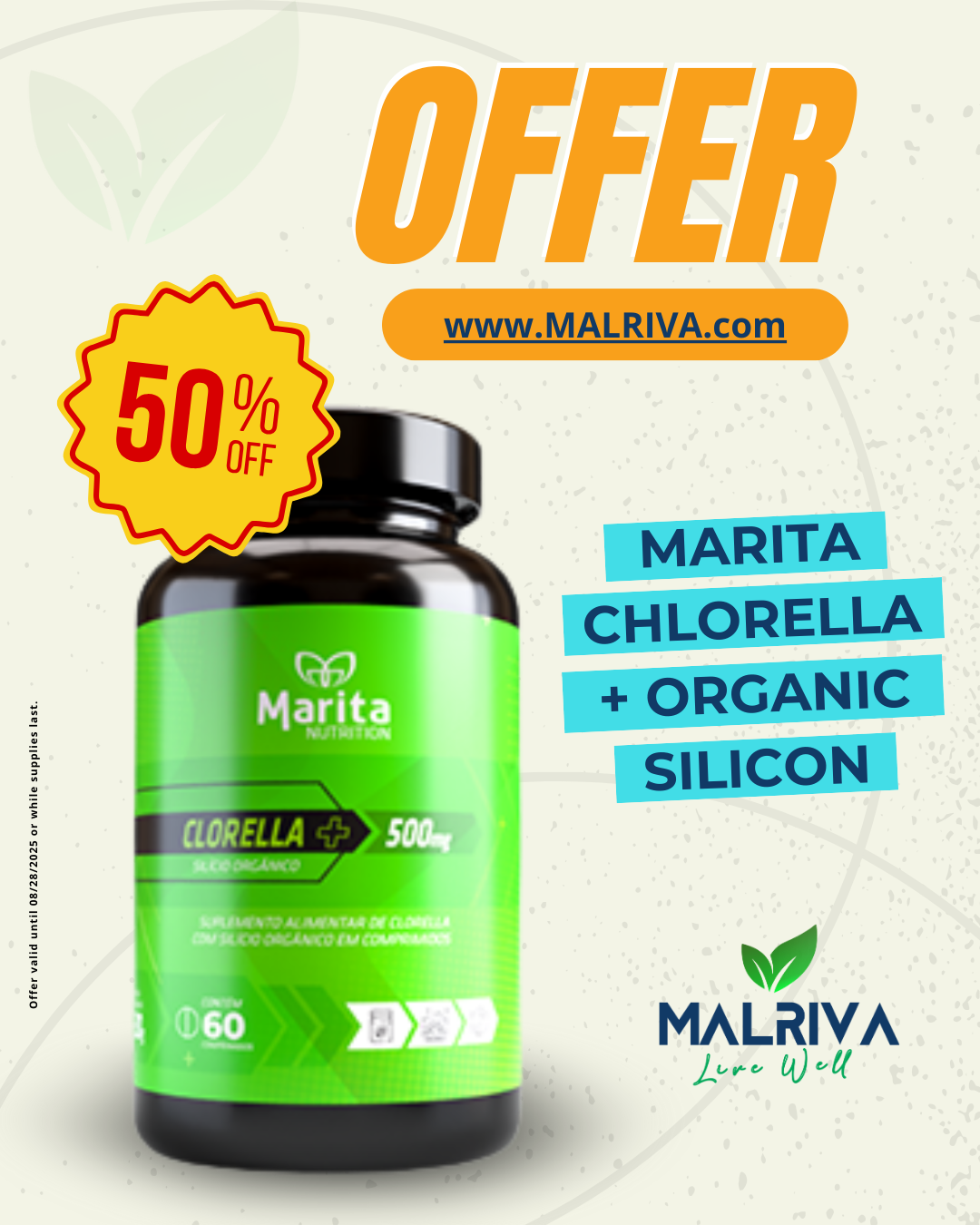 Marita Chlorella + Organic Silicon | Superfood for Vitality
